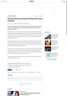 Vietnam: Inaugurata la strada murale per la riduzione della plastica a Ngu My Thanh