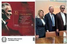 Un francobollo per i 30 anni di 'Con te partirò' e Bocelli, Urso: