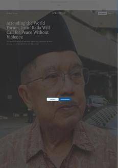 Indonesia: Jusuf Kalla partecipa all'Incontro Internazionale per la Pace a Roma