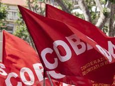Bandiere Cobas (Fotogramma/Ipa)