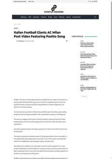 Pakistan: AC Milan celebra la cultura Pashto con un video virale