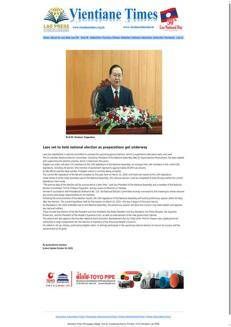 Laos: Preparations for national elections underway