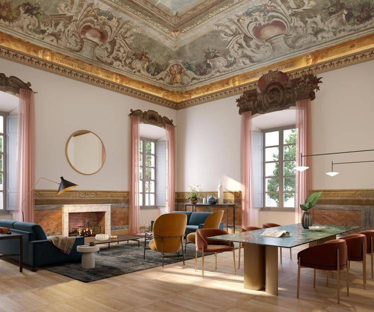 render Palazzo Scotti interni