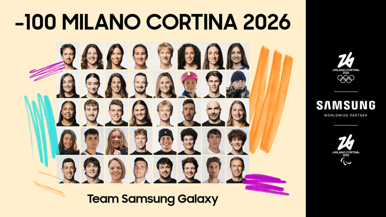Samsung celebra countdown verso Milano Cortina 2026 e svela team 'Samsung Galaxy'