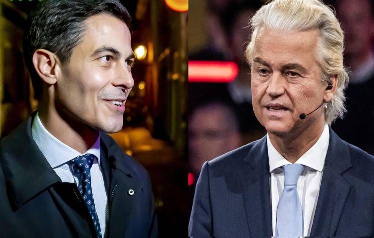 Rob Jetten e Geert Wilders (Afp)