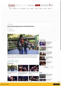 Indonesia: Student boxing program launched in Jakarta