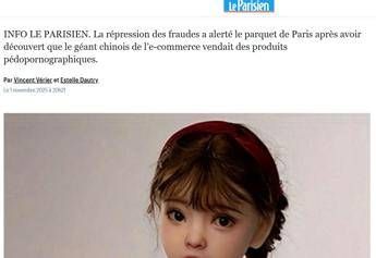 L'articolo di Le Parisien sulle bambole in vendita su Shein