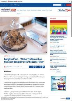 Thailand: The 26th World Alba White Truffle Auction in Bangkok celebrates Italian excellence.