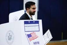 Zohran Mamdani al seggio