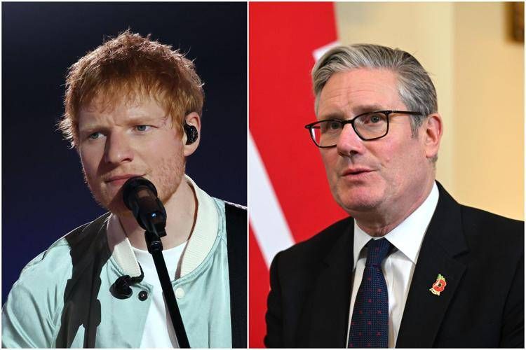 Ed Sheeran e Keir Starmer - Ipa