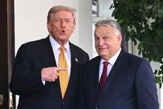 Donald Trump e Viktor Orban alla Casa Bianca (Afp)