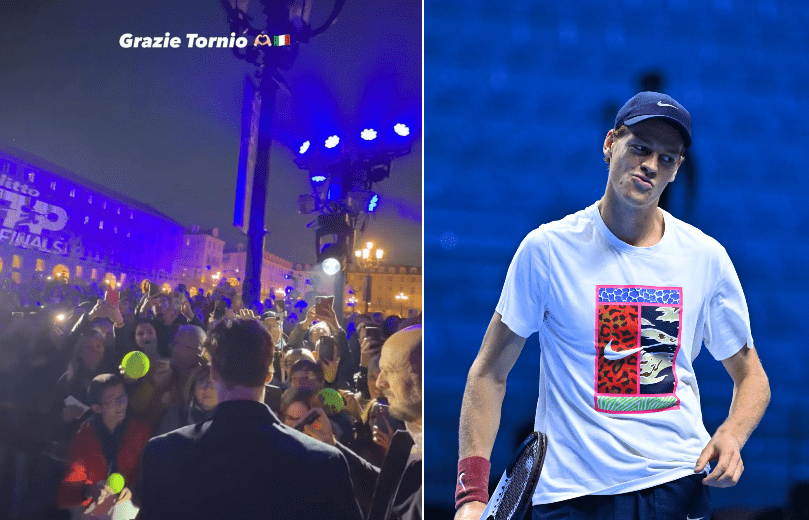 Sinner ringrazia Torino con... un errore, ma poi rimedia