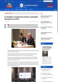 Laos: Unione Europea sostiene l'istruzione con 9,5 milioni di euro nel programma PESIG