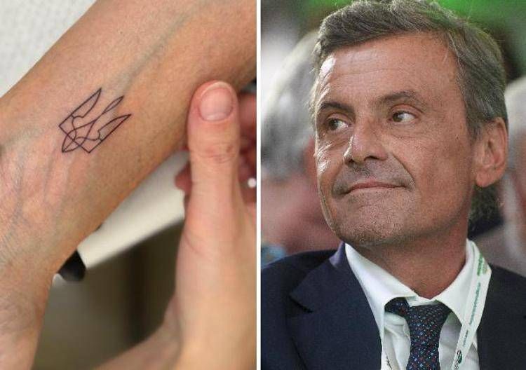 Il tatuaggio di Carlo Calenda