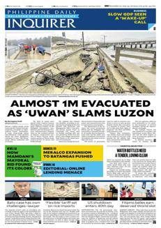 Philippines: Precautionary evacuations and maximum alert issued for Super Typhoon Uwan