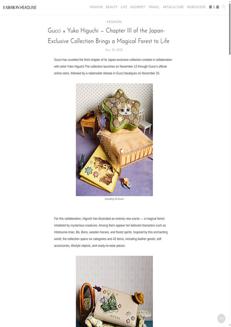 Giappone: Gucci lancia la terza collezione esclusiva con l'artista Yuko Higuchi