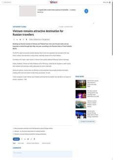 Vietnam: Aumento delle prenotazioni turistiche russe verso Vietnam e Thailandia