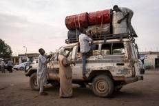  A family fleeing conflict in Sudan