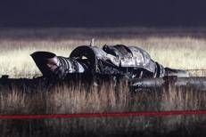 L'aereo precipitato - (Afp)