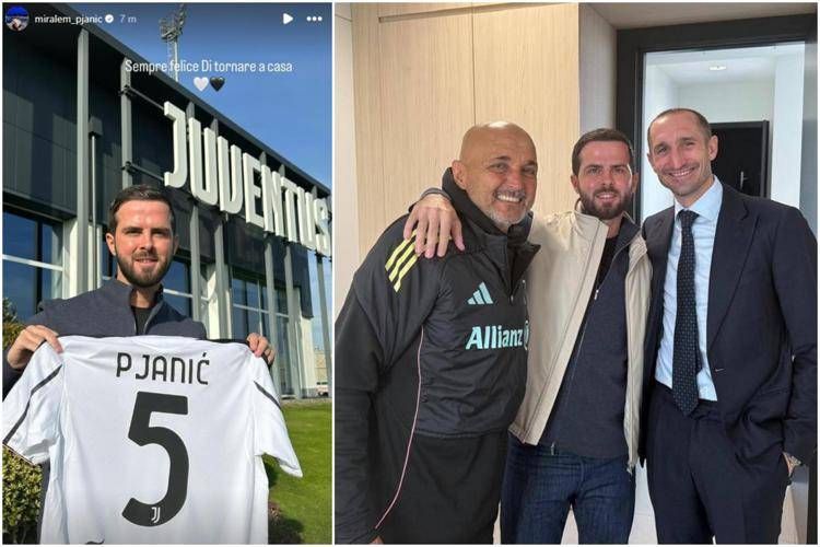 Pjanic con Spalletti e Chiellini - Instagram