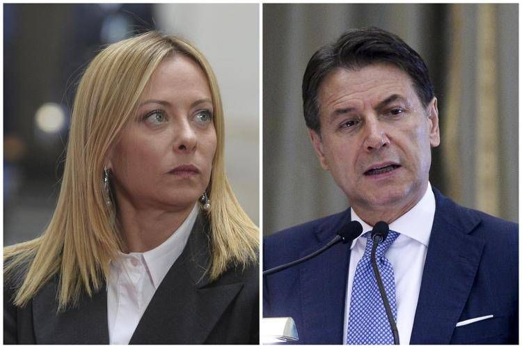 Giorgia Meloni e Giuseppe Conte - Ipa
