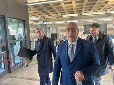 Totò Cuffaro in tribunale oggi a Palermo - Adnkronos