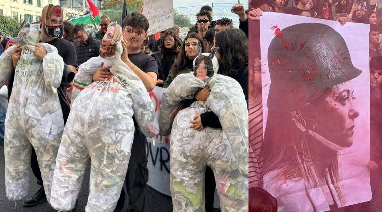 Studenti in sciopero, cortei in 50 città: fantoccio di Meloni a Roma e flashmob a Milano