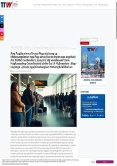 Philippines: Coordinated strike in Italy paralyzes air and cargo traffic