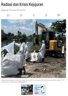Indonesia: New case of cesium-137 contamination in industrial sector in Cikande