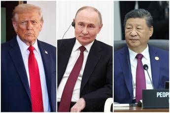 Trump, Putin e Xi Jinping - Ipa/Fotogramma