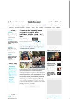 India: An Italian woman in Bengaluru praises the safety of her assets in India compared to Italy.