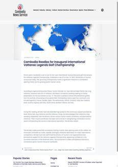 Cambogia: Primo torneo internazionale di golf professionistico con partecipazione italiana