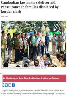 Cambodia: Parliamentary delegation visits displaced families at the border and delivers humanitarian aid.