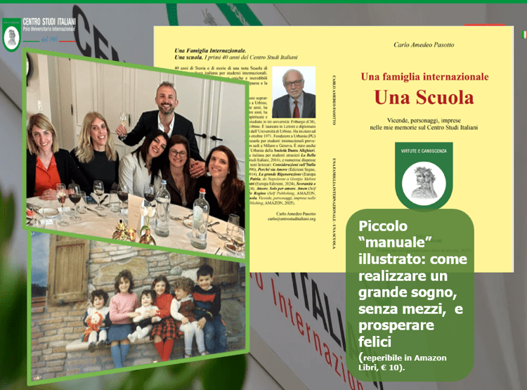 Da sinistra Francesca, Alba, Donatella, Lucia, Laura, Giovanni, com’erano nei primi tempi del Centro Studi Italiani. Se erano rose, sono fiorite