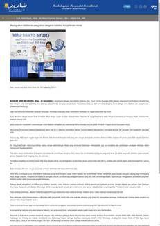 Brunei: Giornata Mondiale del Diabete 2025 promuove consapevolezza e benessere mentale