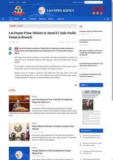 Laos: Saleumxay Kommasith leads the Lao delegation to the EU Indo-Pacific Ministerial Forum