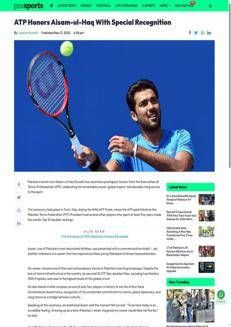 Pakistan: Aisam-ul-Haq Qureshi premiato a Torino per la sua carriera tennistica