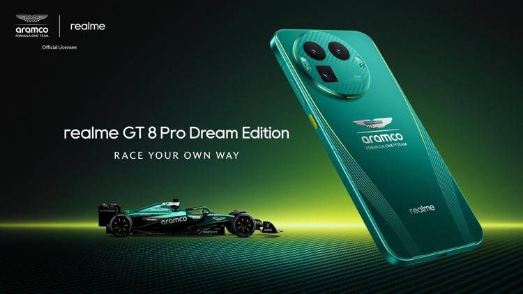 realme e Aston Martin F1 presentano GT 8 Pro Dream Edition