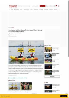 Indonesia: Greenpeace protesta pacificamente contro l'uso di combustibili fossili a Jakarta