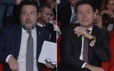 Matteo Salvini e Giuseppe Conte (Fotogramma/Ipa)