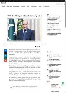 Pakistan: Prime Minister Shehbaz Sharif praises security forces for counterterrorism operations in Kurram