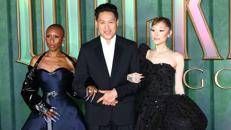 da sinistra: Cynthia Erivo, Jon M. Chu e Ariana Grande - (Ipa)