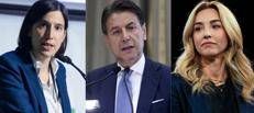 Elly Schlein, Giuseppe Conte e Silvia Salis (Ipa)