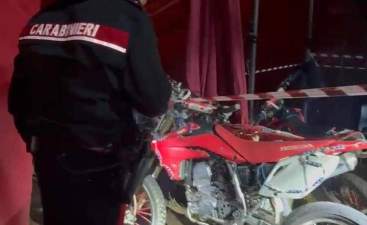 La moto dello stuntman morto nell'incidente al circo