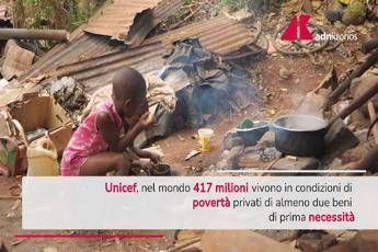 Unicef, 417 milioni di bambini nel mondo vivono in povertà