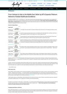 Singapore: Health Lombardy entra nella rete globale Better by MTA come membro Platinum