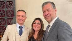 Salvatore Marafioti (sx), Maria Antonietta Rositani, Maurizio Busoni (dx) e  