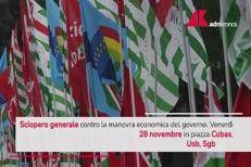 Sciopero generale il 28 novembre, chi si ferma venerdì