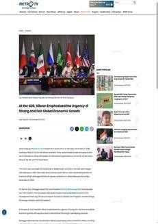 Indonesia: Vice President Gibran attends G20 summit in South Africa promoting inclusiveness and innovation