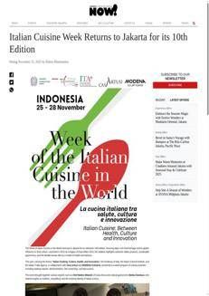 Indonesia: World Italian Cuisine Week celebrates its tenth edition in Jakarta.